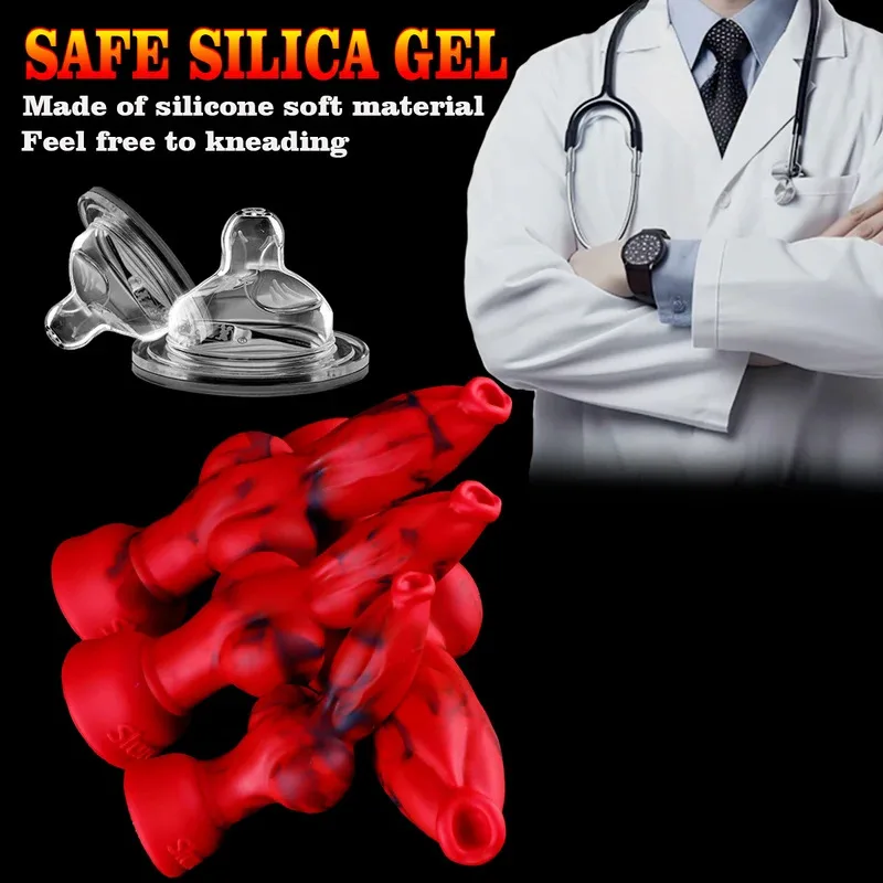 عقدة كبيرة الكلب دسار واقعية طويلة لينة سيليكون الحيوان الذئب الشرج دسار شفط كأس القضيب ديك الخيال مثلي الجنس الجنس لعب للنساء الرجال #4