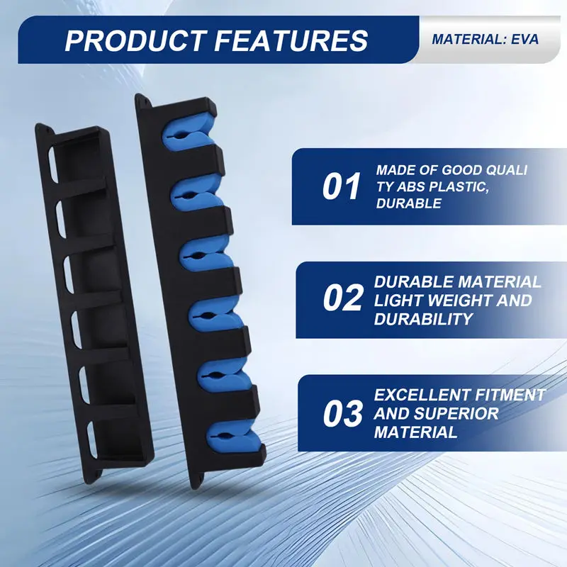 

Держатель для удочек на стену для гаражных ворот, стойка для хранения удочек для лодки, вертикальный органайзер на 6 удилищ