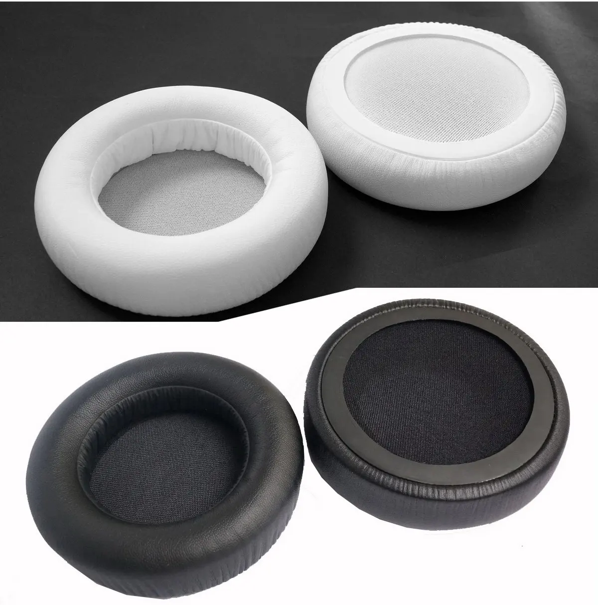 Piezas de reparación de auriculares, almohadillas de cuero para JBL Synchros S500,S700,Synchros E50 bt E50BT, almohadillas de repuesto para los oídos (negro)