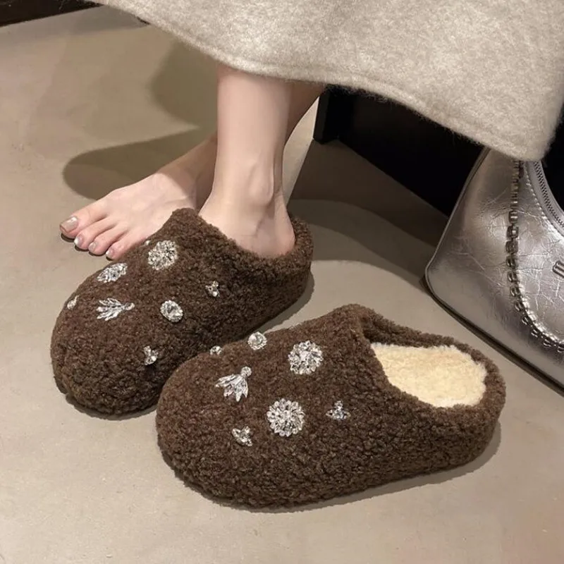 2025 موضة جديدة ماركة مصمم المرأة الراحة اصطف النعال لينة وحيد شتاء دافئ داخلي في الهواء الطلق حذاء أنيق زوجين النعال #6