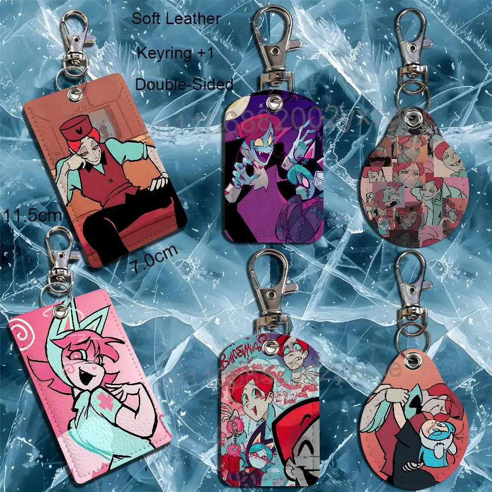 

villain Psychocuties Masacrik Keychain Holder Suitable For Subway Bank Bus Card Case Badge Holder Wallet Card Textured pattern