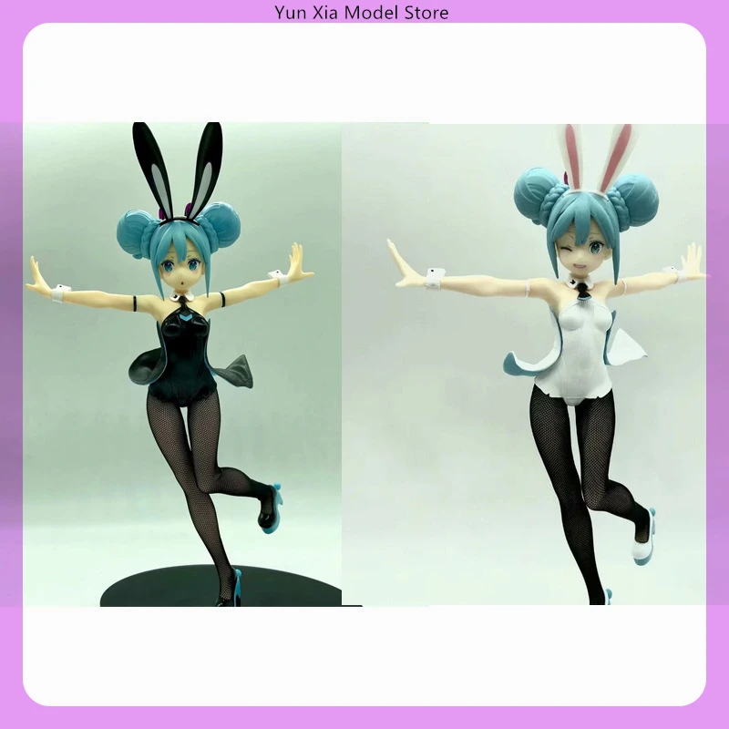 

30.5cm Hatsune Miku Bunny Girl Black And White Two Kinds Figure Model Statue Boy Collection Desktop Decoration Ornament Toy Gift