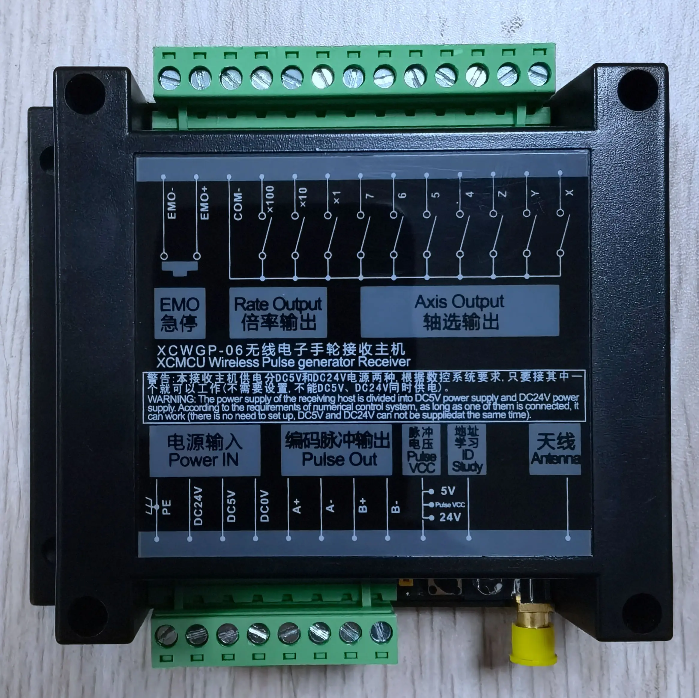 Imagem -03 - Eixos Cnc sem Fio Mpg Gerador de Pulso Manual Volante Eletrônico Estop para Siemens Mitsubishi Fanuc Fagor Xcmcu Xcwgp06