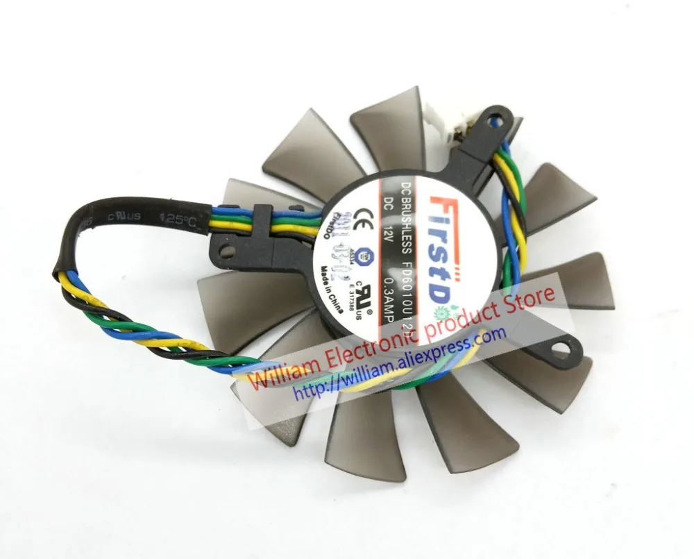 Original FD6010U12D DC12V 0.30A 4Lines for Graphics card cooling fan