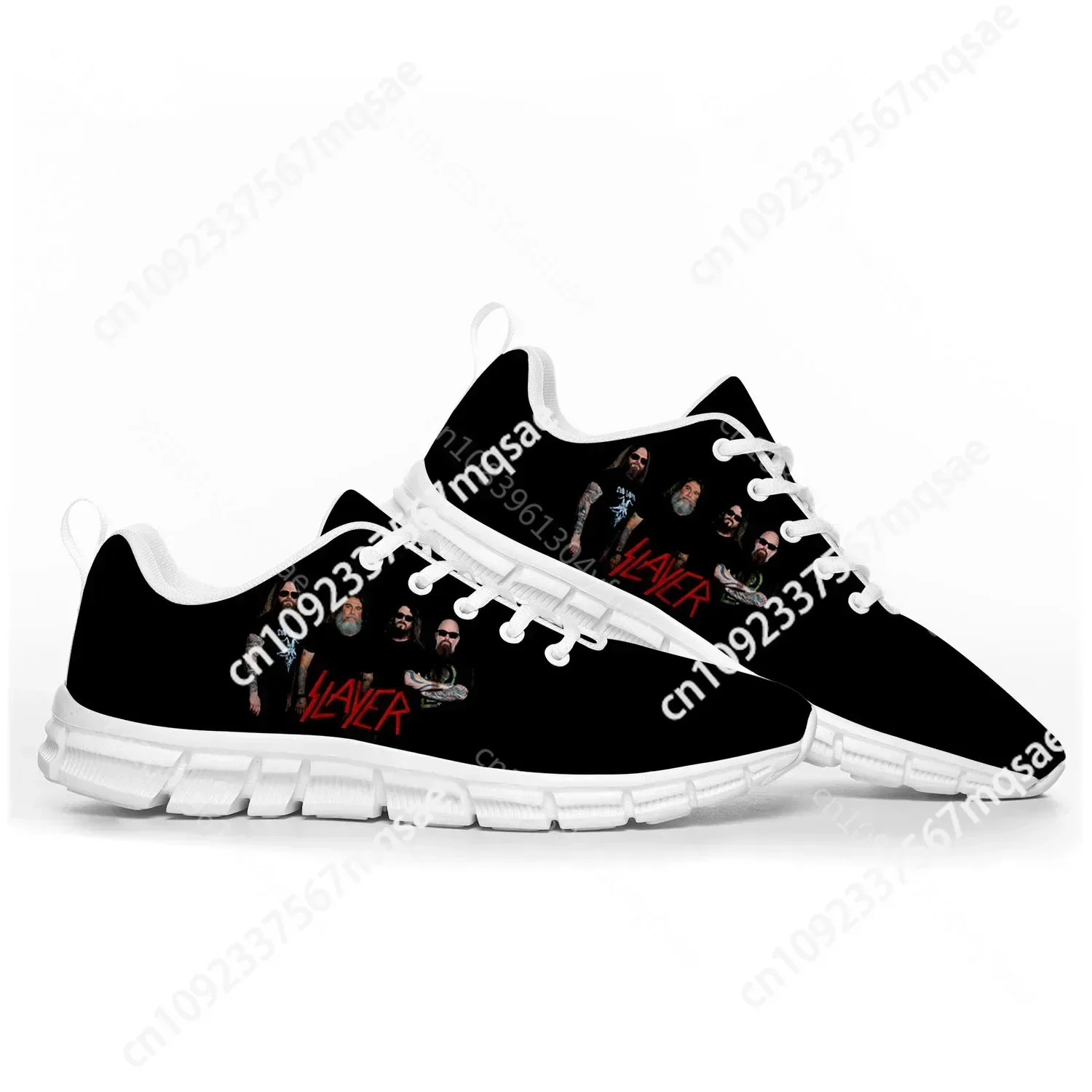 Slayer Heavy Metal Rock Band zapatos deportivos para hombres, mujeres, adolescentes, niños, zapatillas casuales personalizadas, zapatos de pareja de alta calidad