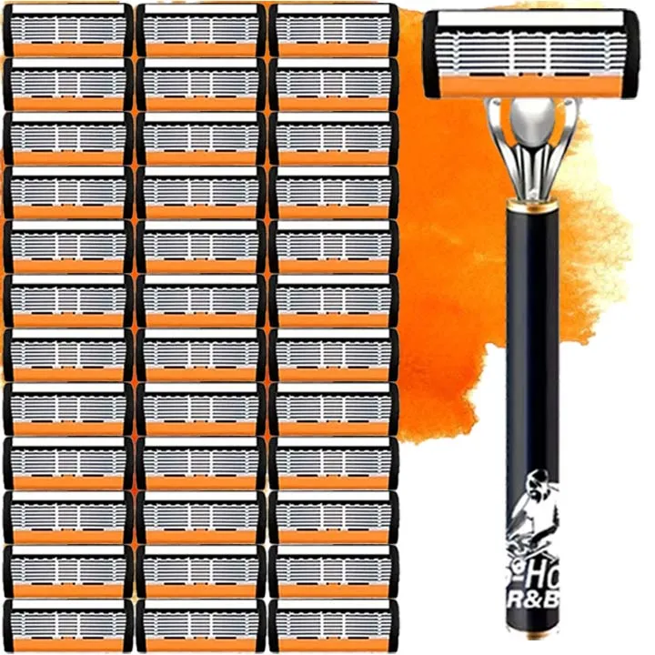 This trendy men's razor features a comfortable handle and precise blades, making it an economical and perfect gift for festivals