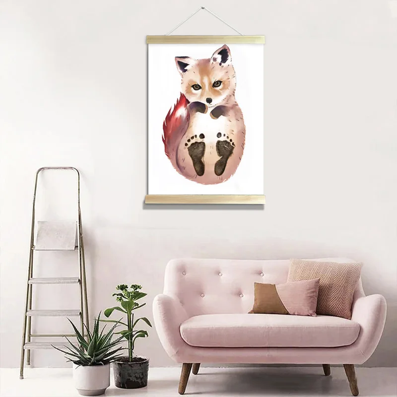 Teak Pine Wood Magnetic Painting Frame Photo Frame Painting Canvas Poster Frame Canvas Frame Art Hanger Does Not Include Canvas image 4