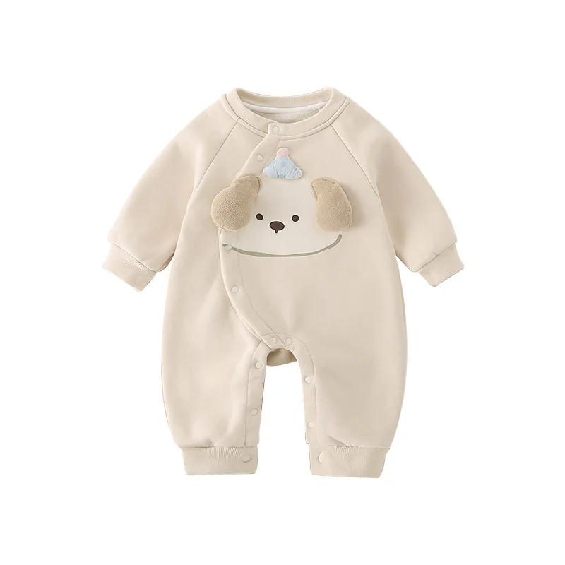 UNITIM أطفال طفل الفتيات السروال القصير ربيع الخريف الكلب المطبوعة طفل الفتيات حللا وزرة جولة الرقبة الوليد الفتيان داخلية