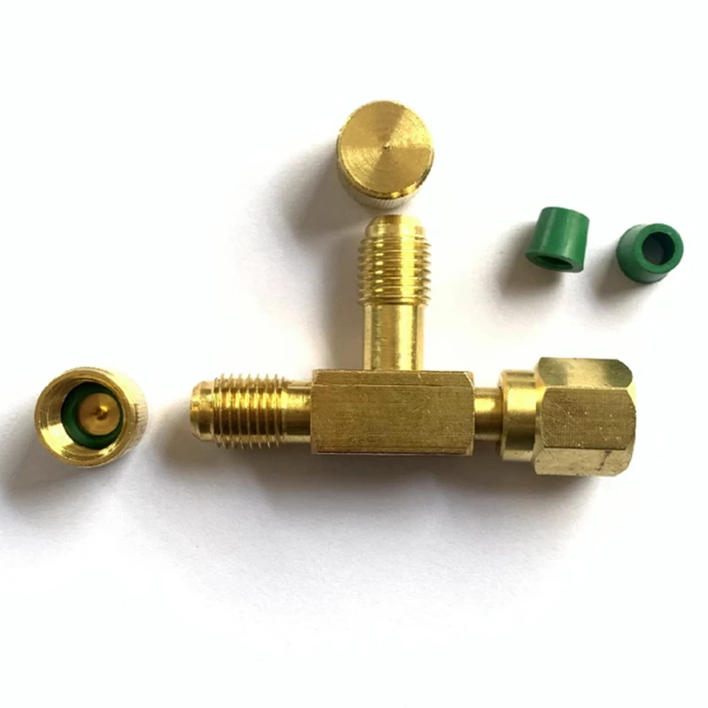 ABGR-T アダプター スイベル 1/4 SAE おねじ継手付き 新しいポンプ ソリッドブラス冷凍サービスバルブ