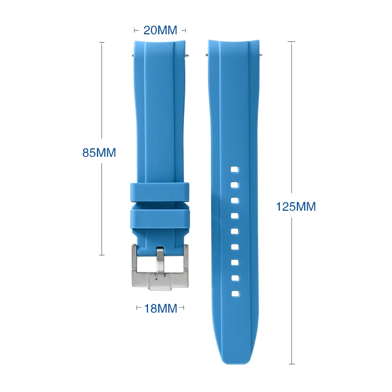 Rubber Strap for Omega X Swatch MoonSwatch for Snoopy Planet Strap Curved End Silicone Quick Release Watch Band Bracelet 20mm