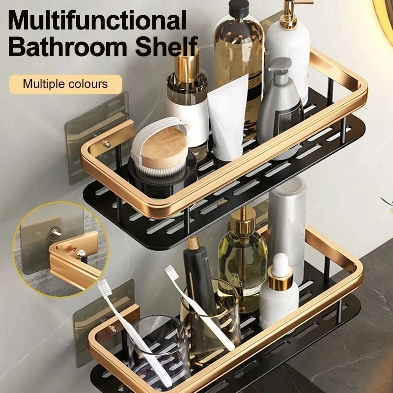 1-3 pezzi mensola angolare per bagno organizzatore per doccia senza chiodi scaffale in alluminio per montaggio a parete accessori per il bagno