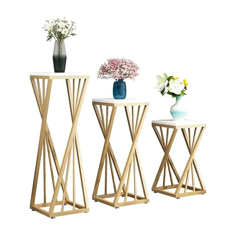 Flower shelf living room floor-to-ceiling Nordic light luxury decoration
