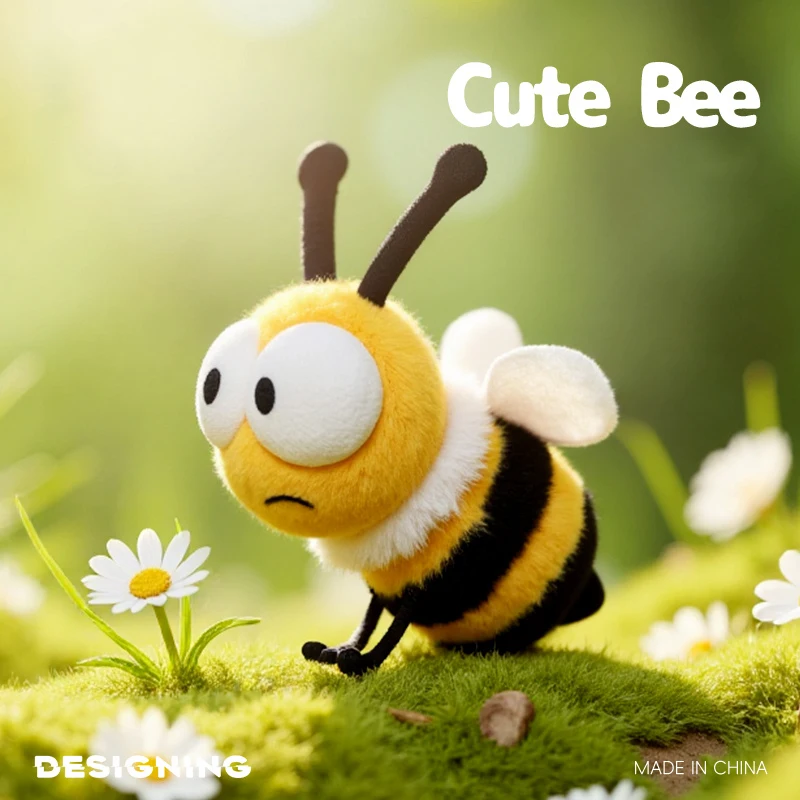 

Mini Cute Little Bee Plushie Soft Toy Kawaii Yellow Insect Honey Bee Stuffed Doll Xmas Birthday Gift For Girl Boy