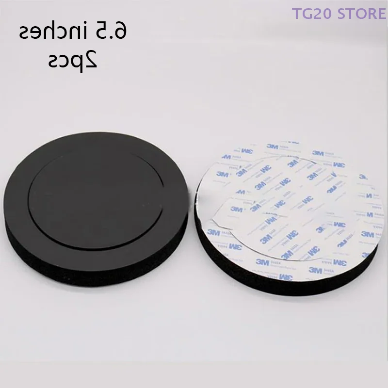 2 قطعة أسود 6.5 بوصة المطاط رغوة مكبر صوت للسيارة حلقة باس مكبرات الصوت الصوت حلقة عزل ذاتية اللصق