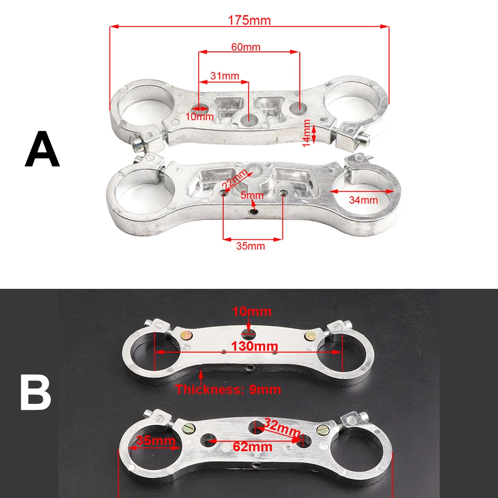 550 مللي متر الجبهة شوكة امتصاص الصدمات العلوي السفلي ربط لوحة عدة ل 49cc 2 السكتة الدماغية دراجة الجيب موتو صغيرة الدراجة موتوكروس أجزاء