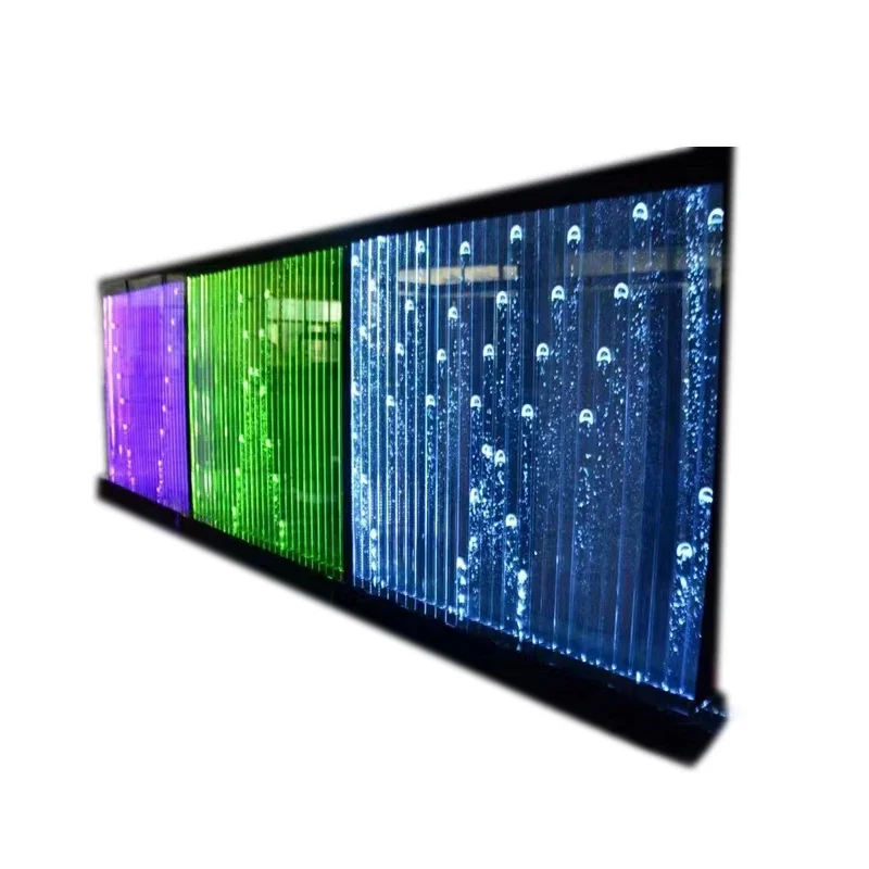 custom.Luxury Make Curtain Colorful LED Lights Bubbles Acrylic Curtain Fountain