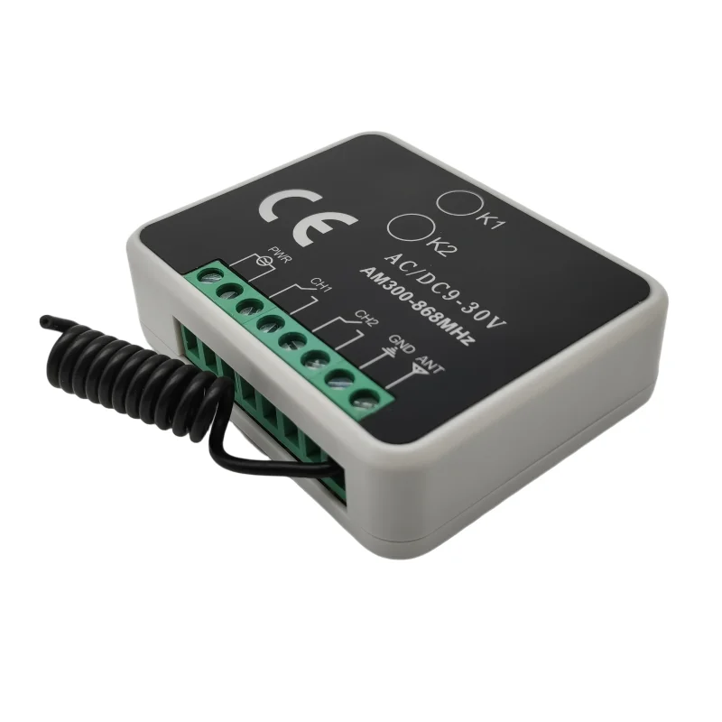 Universal 2 Channels 12-24V Multi Frequency Receiver 300 to 868MHz Wireless Receiver Auto Gates Swing Gates Controller