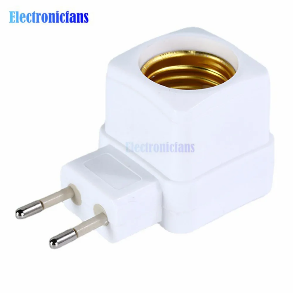 Lâmpada de luz LED Lâmpadas Socket Base, EU Plug Adapter, ON e OFF Switch, E27