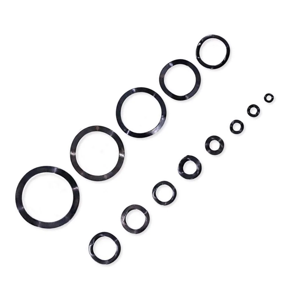 Washer Curved Spring Washers A Wavy Wave Three Wave Washers 320Pcs Carbon Steel Compression Type Crinkle Spring High Precision