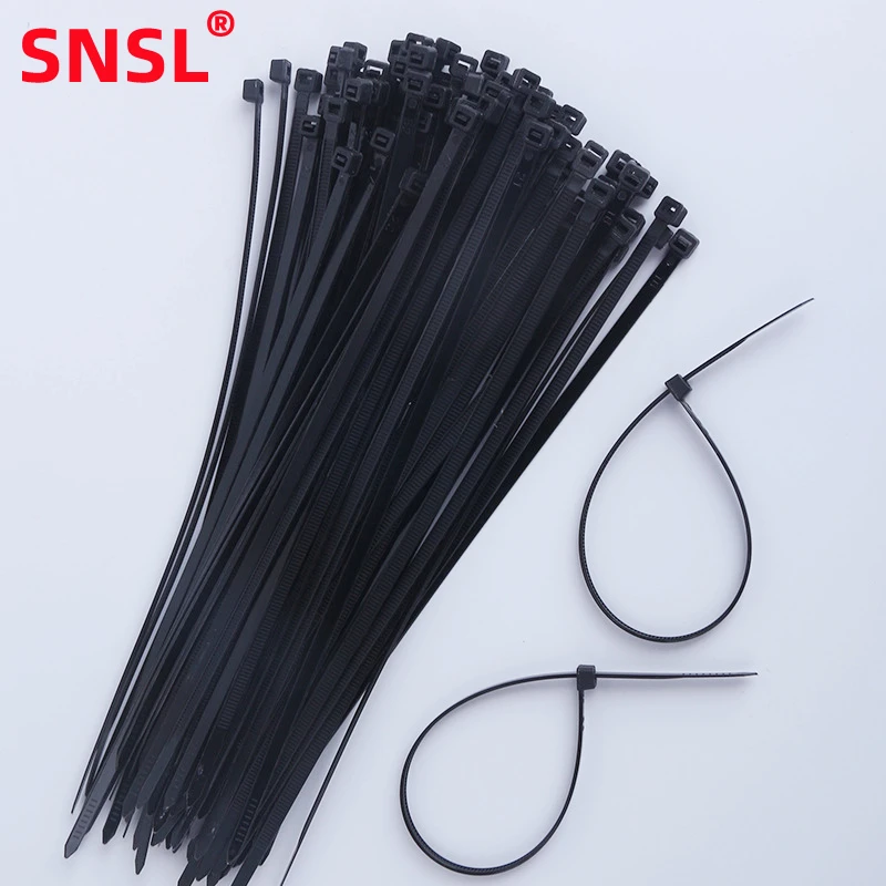 Nylon cable ties 3 * 60MM self-locking white 100 plastic cable ties, wire ring cable ties fixing band