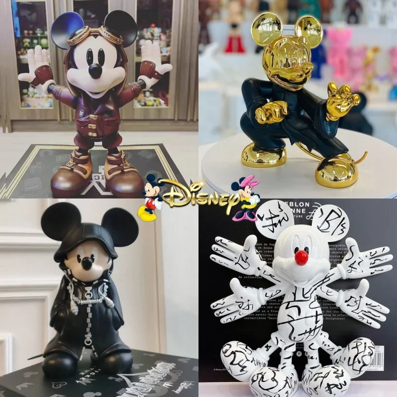 Hot Sale 29cm Simple Modern Minnie Mickey Mouse Action Figure Resin Statue Collection Dolls Living Room Decoration Toy Dolls