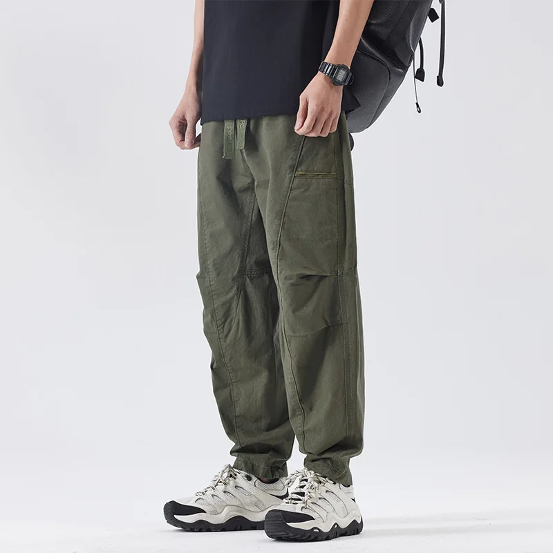 

2024 New Trendy Japanese Ins Workwear Casual Pants Men and Teenagers Street Fashion Artistic Loose All-Matching Trousers