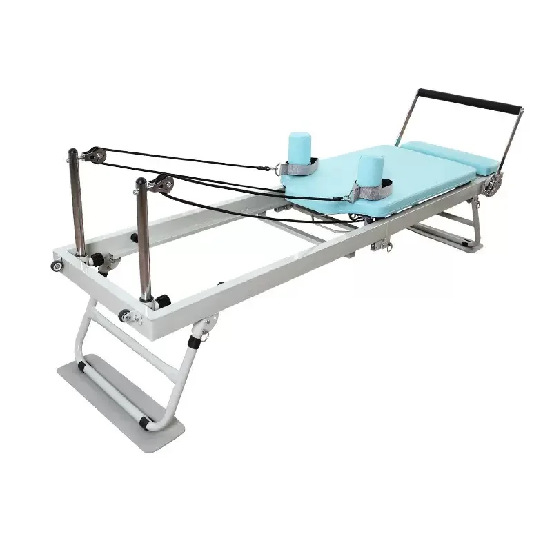 Foldable Pilates Bed Portable Mobile Yoga Bed with Square Box Customizable Resistance Adjustable Fitness Bed