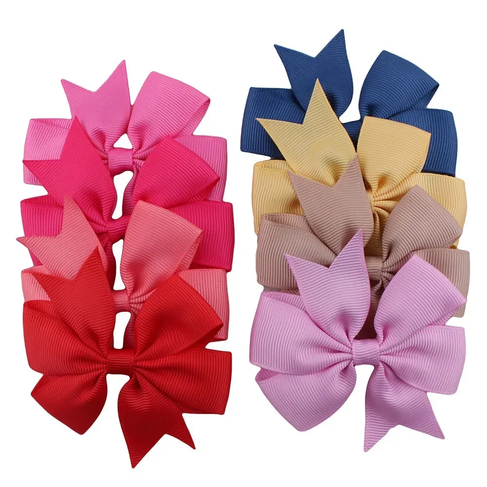 30pcs/lot Women Ribbon Bows Clips Baby Girls Bowknot Hairpin Boutique Kids Children Headwear Gift Set Hair Accessories