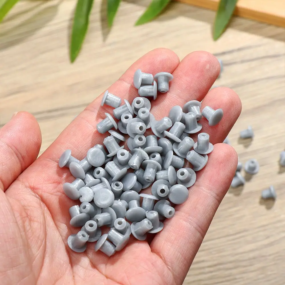 100Pcs 5mm Plastic Decorative Hole Cap Furniture Hardware Grommet Hole Covers Screw Cap Cabinet Exterior Drill Hole Dust Plug