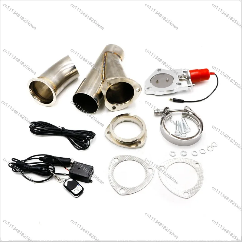 For Car Modification, Universal Tailpipe Modification 2.5.3-inch Aluminum Alloy Electric Control with Remote Exhaust Pipe