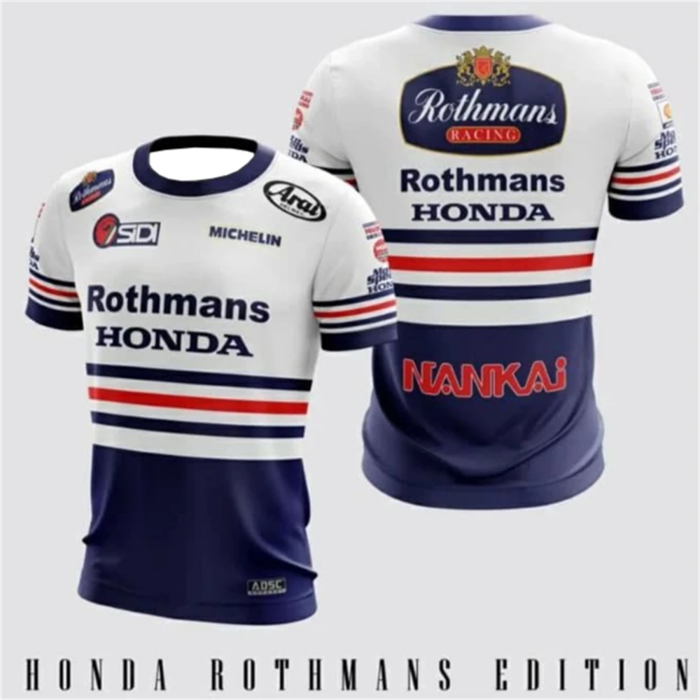 

2025 New Men Quick-drying Locomotive Style T-shirt Honda Casual Sweat-absorbing Short-sleeved Men Women Motorcycle Top Clothing
