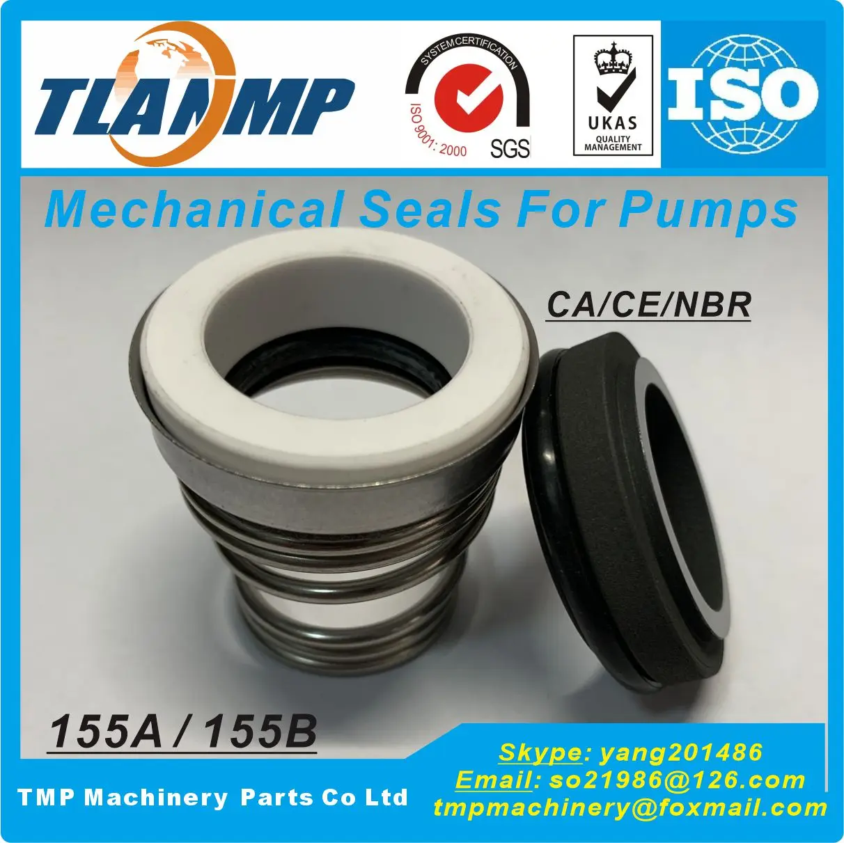 155B-10/12/14/16/18/20/22/25/28/32/33/40 CA/CE/NBR TLANMP Mechanical Seals - AES T04/ BT-FN/ROTE-N Type 3