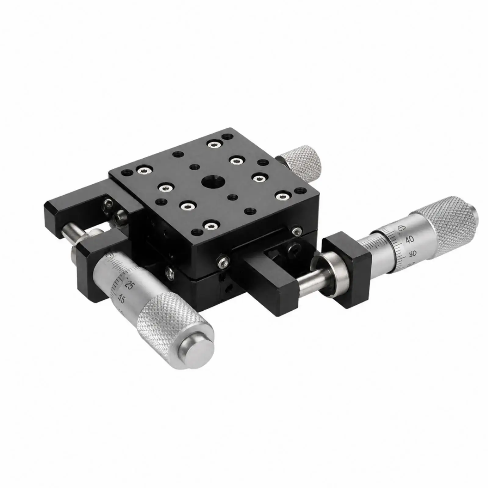Precision Manual Stage Two Axis Linear Sliding Table with Fine Knobs for Lab Microscope Positioning