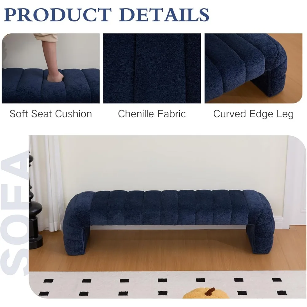 شيف و فينجول 69.7 بوصة مع مقعد غرفة المعيشة الحديثة مقاعد غرفة النوم المنجدة نهاية مقعد السرير للمدخل وغرفة الطعام والليفي #3