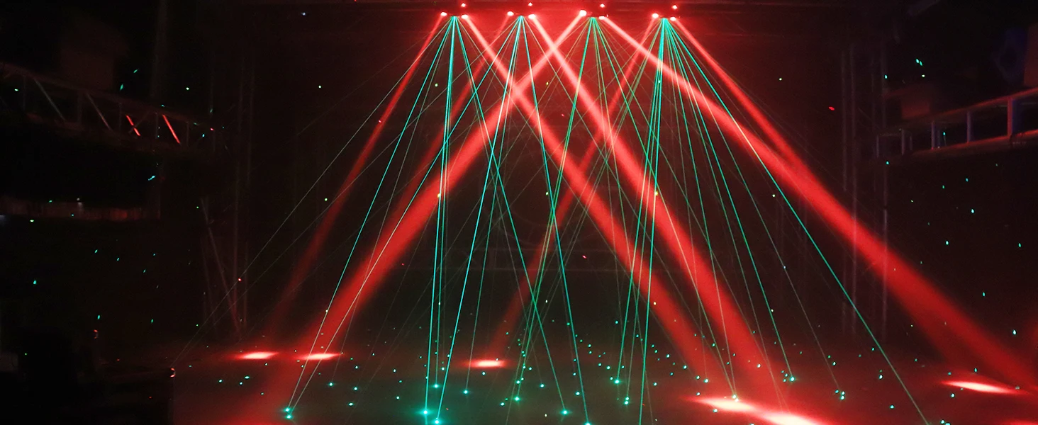 U'King 2 Stück Mini Spider Moving Head Light DMX512-Steuerung RGBW Beam LED Bühnenbeleuchtungseffekt für DJ Disco Party Show Hochzeit – Detail 8