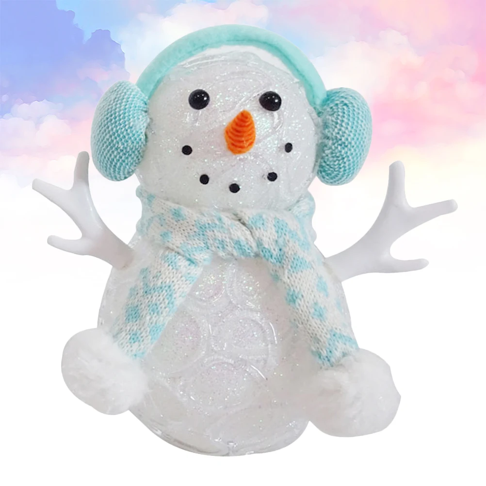 

Christmas Snowman Night Lights Home Decor Lamp Cute Cartoon Shape Desk Bedroom Office Gift Idea Desktop Snowman Lamp
