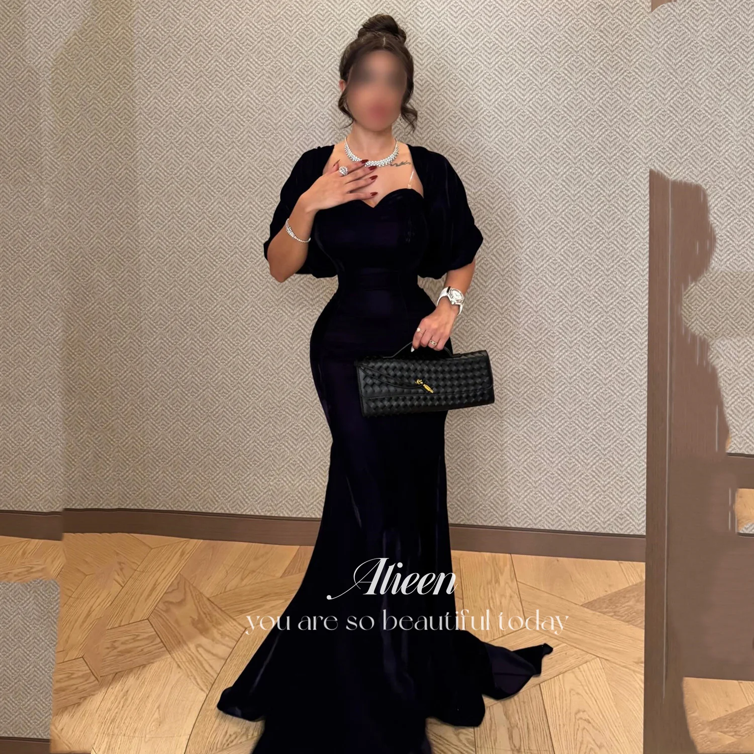 فستان سهرة نسائي من Aileen على شكل قلب فساتين سهرة نسائية فاخرة للمناسبات الخاصة مخملية مخصصة