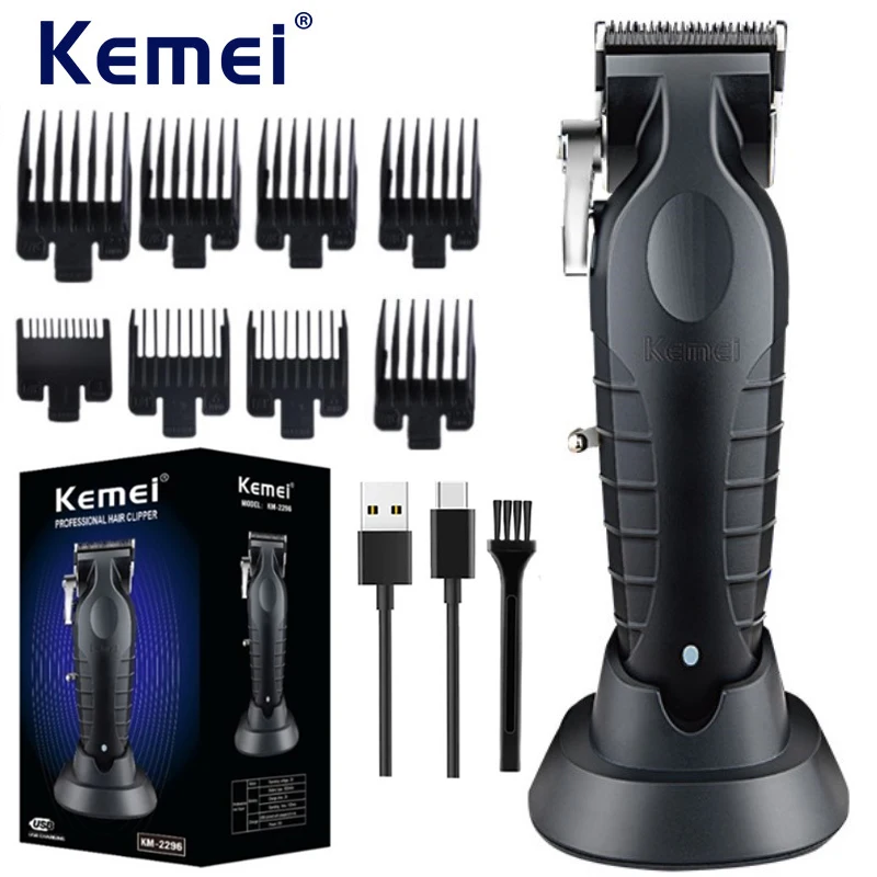 

Kemei Professional Precision Fade Hair Clippers Cordless Hair Cutting Machine Rechargeable 2500mAh Hair Beard Trimmer for Barber