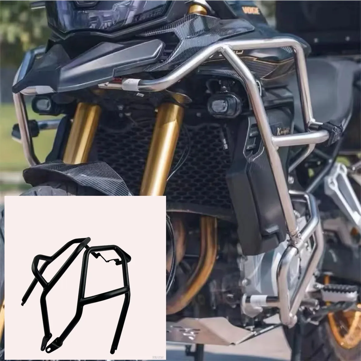 

Motorcycle Upper & Lower Engine Guard Highway Crash Bar Frame Protection Bumper Kits for VOGE 900 DSX