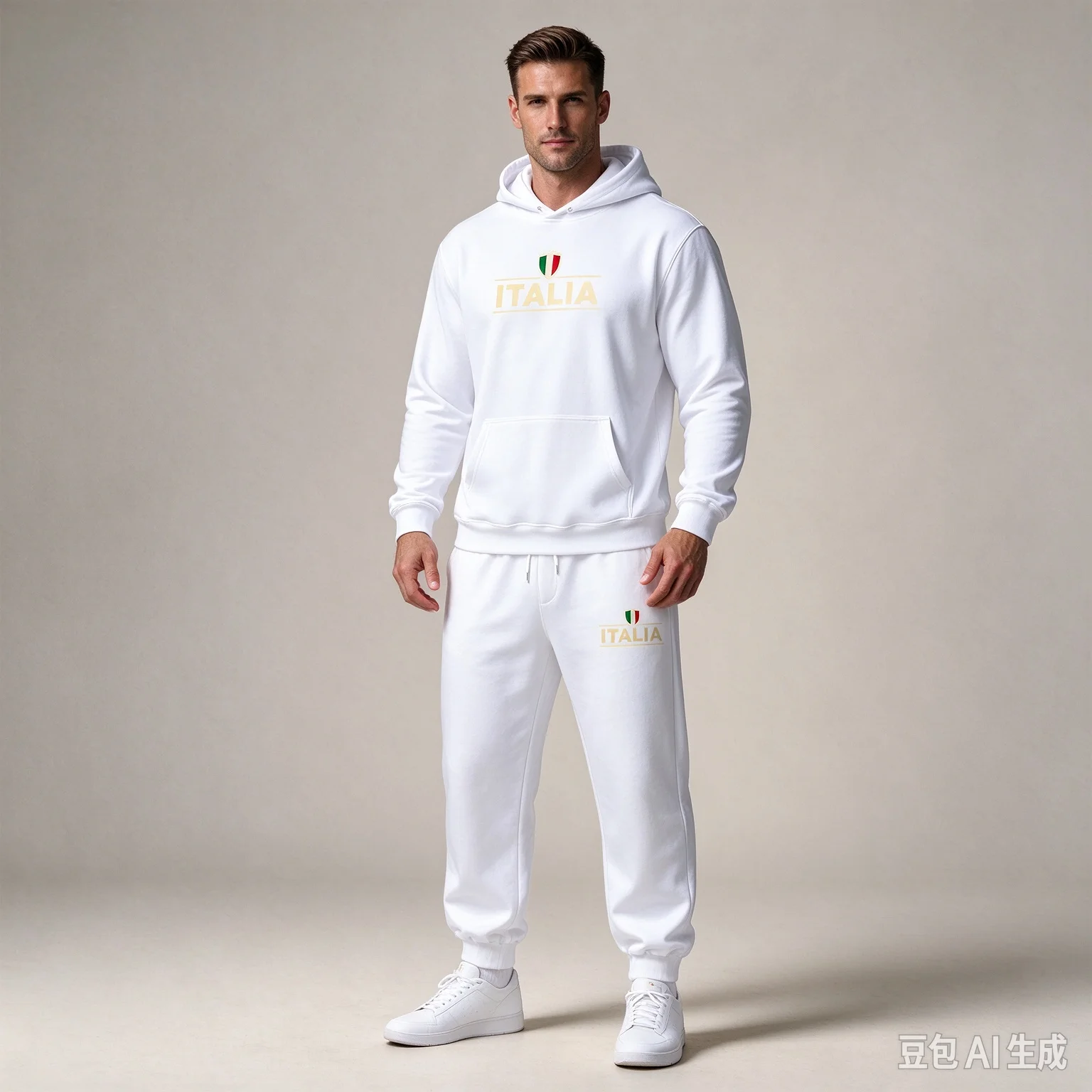 2026 New Men's Hooded Sweatshirt Set - Winter-Spring Warmth, Loose Fit, Soft and Comfortable Fabric with Print