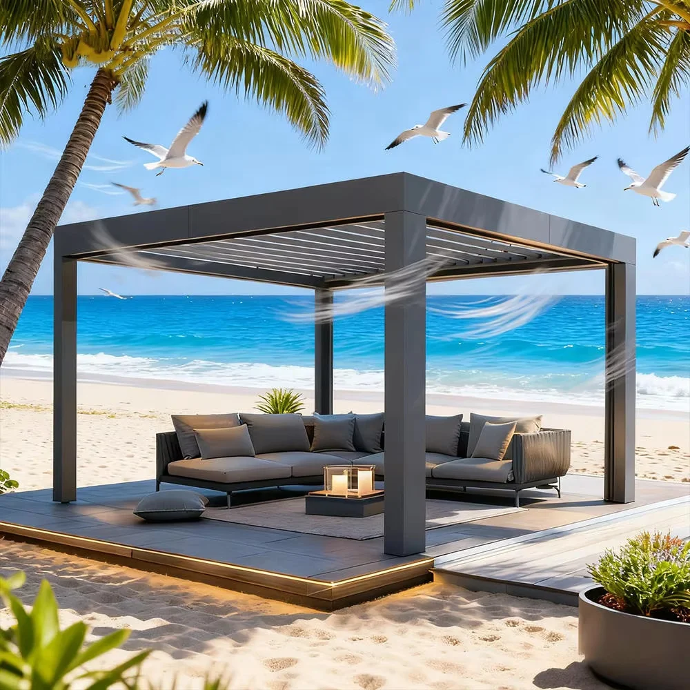 Modern Aluminum Powder Coated Pergola  Option for Carport Garage and Outdoor Decoration