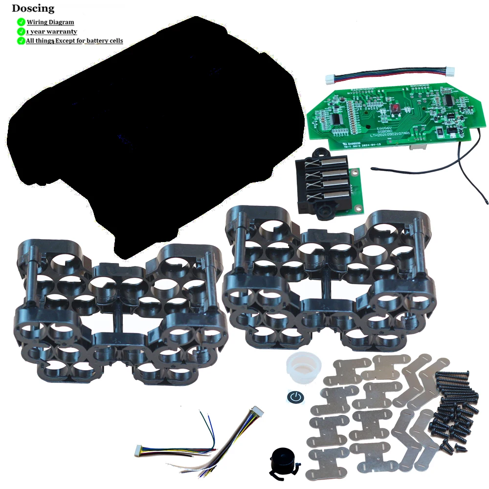

Корпус батареи Ba2800 50,4 В (56 В) Печатная плата DIY Ego 56 В Ba2800 Ba1400t Ba4200t Ba2800t Емкость, совместимая с батареей Ego 56 В
