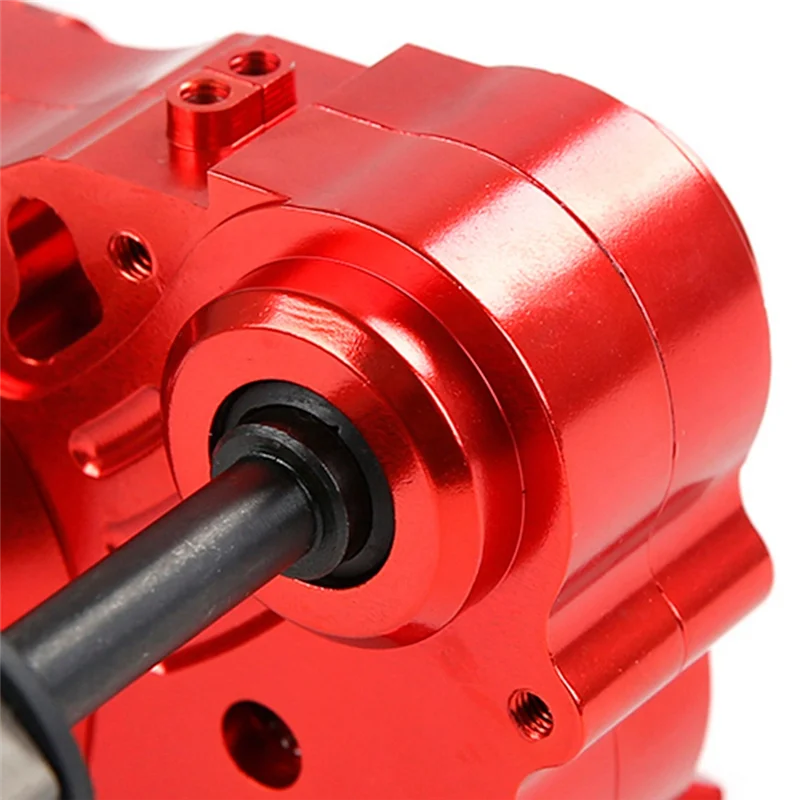 JY-CNC conjunto de caixa de onda dividida de três seções de metal para 1/5 HPI ROFUN BAHA ROVAN KM GTB MCD BAJA 5B 5T 5SC substituição vermelha