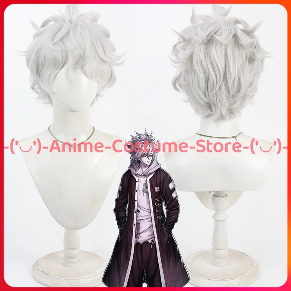 

Парик для косплея Девятого племени Q, серебро Гэри, персонаж аниме, Хэллоуин, карнавальный костюм для вечеринки, парики, термостойкие синтетические волосы