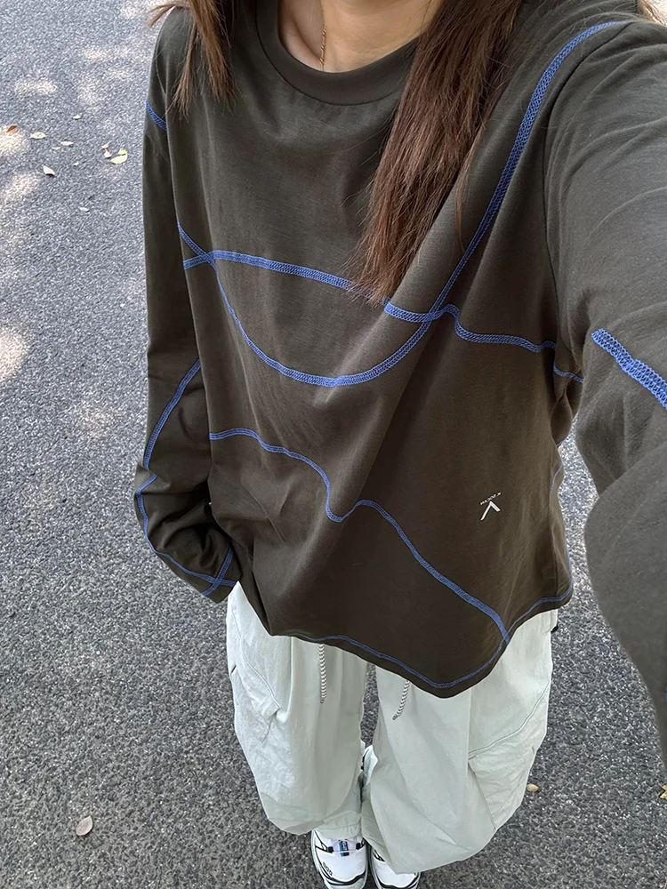 

Women's Cycling Outfit Long Sve Outdoor Hiking Mountain Climbing Qui Dry Fitn Running Sport T-irt Splice Design