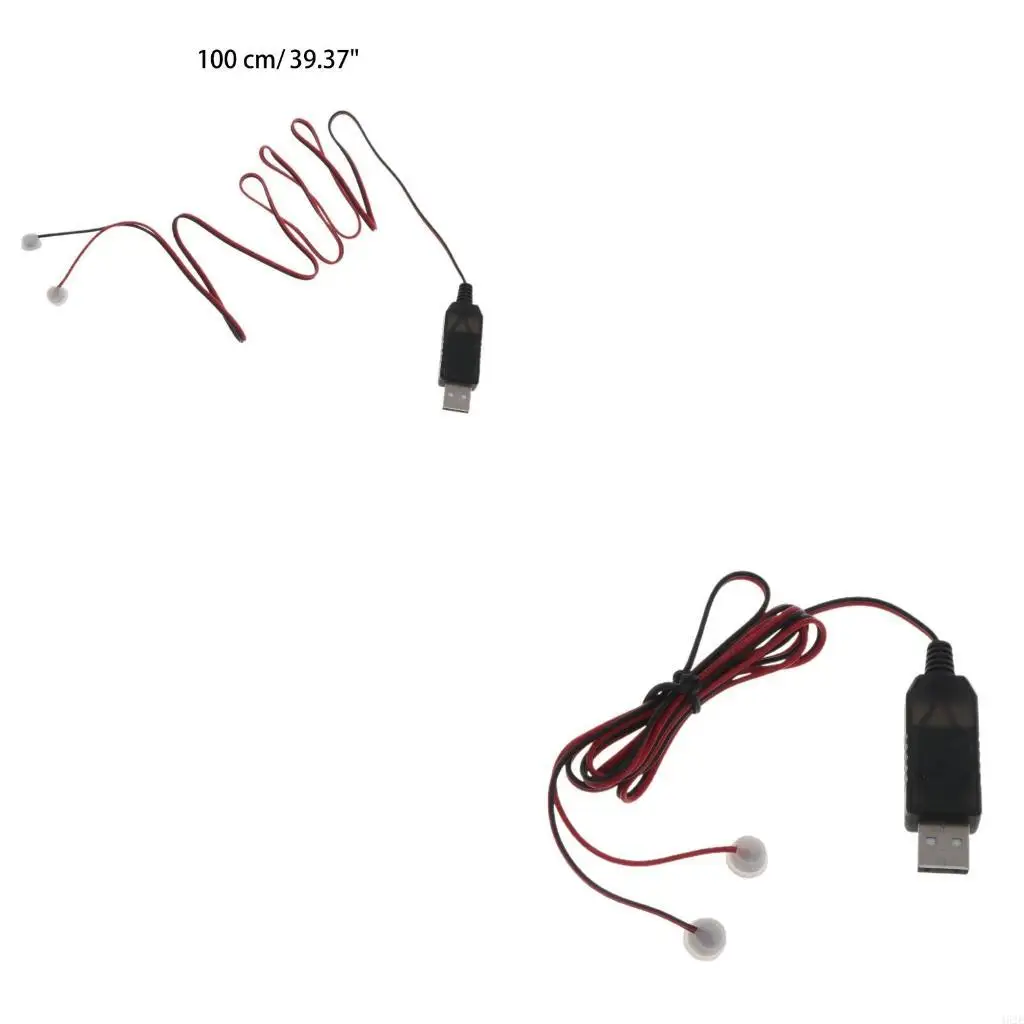 462E 3.7V 14500/10440/17670/16340 Rechargeable Battery Power Cord with Type-C Adapter