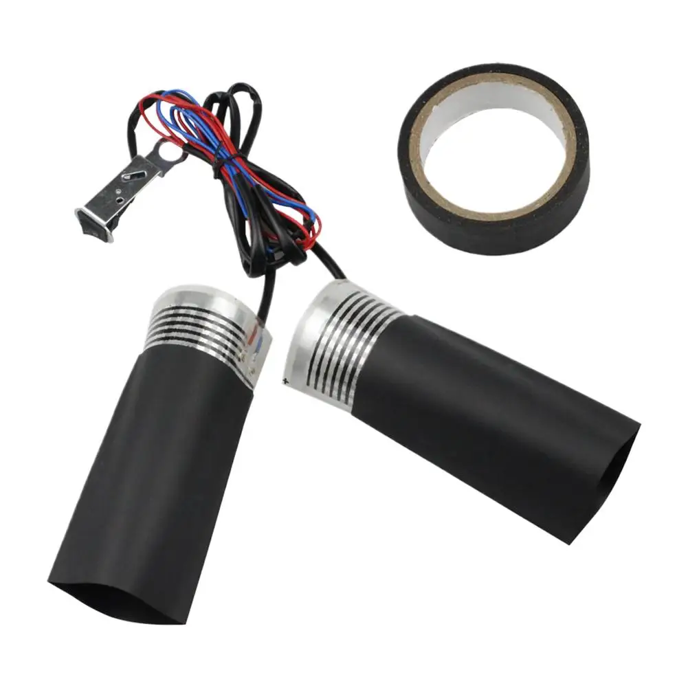 مقابض دراجة نارية ساخنة 12 فولت، قفازات مقود حرارية شتوية لركوب الدراجات الباردة وسادة مقود الدراجة تناسب دراجة نارية ATV العالمية #2