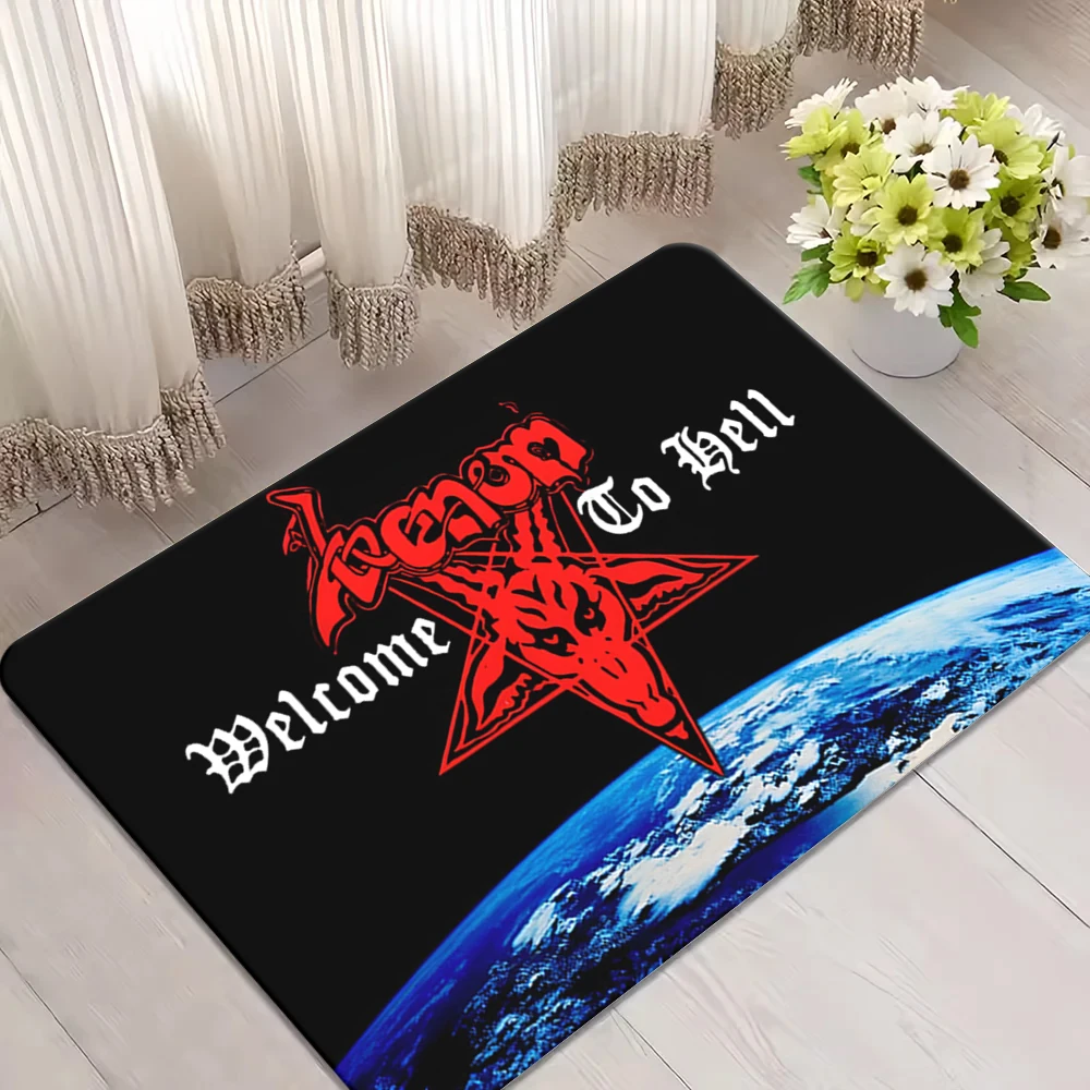 

Черный металлический музыкальный ковер V-enomss для спальни, большой ковер, коврик для ванной, украшение для дома, домашний декор