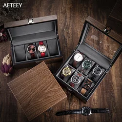 For Rolex Walnut Watch Case Storage Box Simple High-grade Mechanical Watches Bracelet Collection Display Customizable Logo OEM