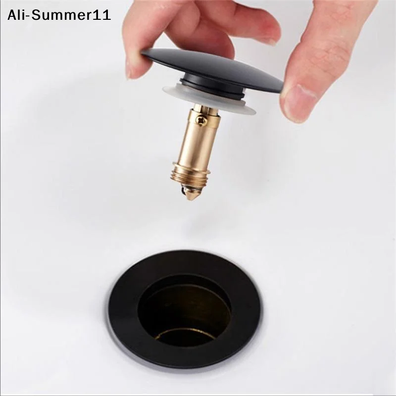 

【R11】Silver Chrome Basin Waste Sink Plug 66mm PopUp Cap Click Clack Push Button Replacement Part For Bathroom Sink Drain Stopper